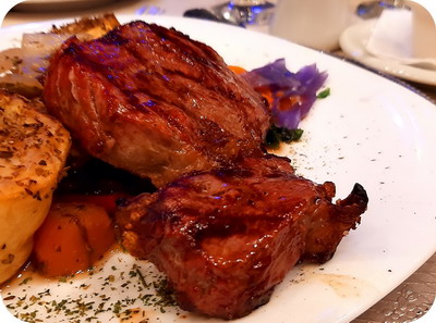 El Querandi Tango Show San Telmo Buenos Aires lovely piece of beef as part of the gourmet menu