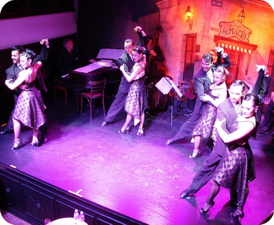 El Viejo Almacen Tango Show San Telmo the group of dancers doing their magic on the stage