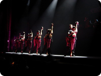 Tango Porteno show Buenos Aires chorus line in a perfect synchro